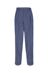 Denim blue cotton pants -  | High Quality Luxury Handbag Shop