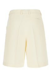 Cream viscose blend bermuda shorts -  | High Quality Luxury Handbag Shop