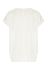 White stretch silk top -  | High Quality Luxury Handbag Shop