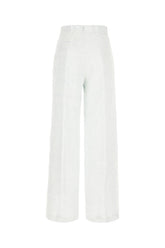 Embroidered linen blend pants -  | High Quality Luxury Handbag Shop