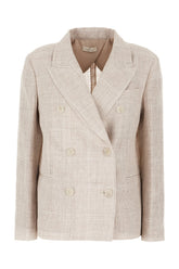 Embroidered linen blend blazer -  | High Quality Luxury Handbag Shop