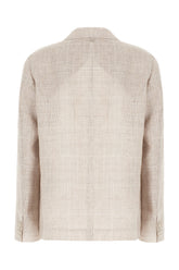 Embroidered linen blend blazer -  | High Quality Luxury Handbag Shop