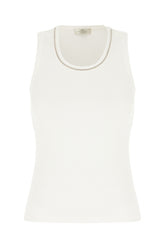White stretch cotton top -  | High Quality Luxury Handbag Shop