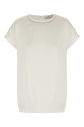 Light grey stretch silk top -  | High Quality Luxury Handbag Shop