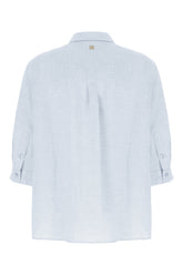 Light blue linen blend shirt -  | High Quality Luxury Handbag Shop