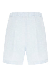 Light blue cotton blend shorts -  | High Quality Luxury Handbag Shop