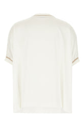 White stretch silk top -  | High Quality Luxury Handbag Shop