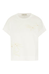 Chalk linen blend t-shirt -  | High Quality Luxury Handbag Shop