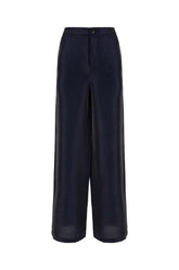 Midnight blue linen blend pants -  | High Quality Luxury Handbag Shop