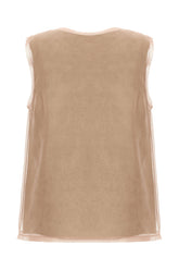 Antiqued pink silk top -  | High Quality Luxury Handbag Shop
