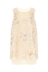 Peach polyester mini dress -  | High Quality Luxury Handbag Shop