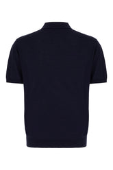 Midnight blue cotton polo shirt -  | High Quality Luxury Handbag Shop
