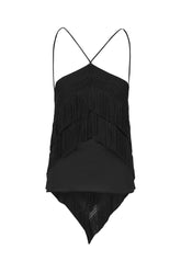 Black acetate blend top -  | High Quality Luxury Handbag Shop