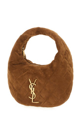 Brown suede Icarino shoulder bag -  | High Quality Luxury Handbag Shop