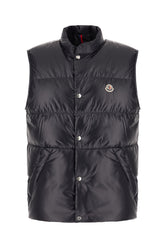 Midnight blue polyester Restigo sleeveless jacket -  | High Quality Luxury Handbag Shop