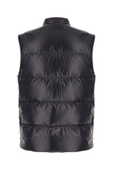 Midnight blue polyester Restigo sleeveless jacket -  | High Quality Luxury Handbag Shop