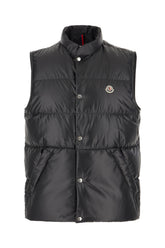 Black polyester Restigo sleeveless down jacket -  | High Quality Luxury Handbag Shop