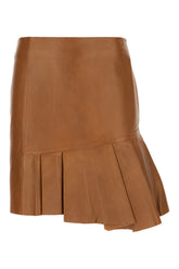 Brown leather skirt -  | High Quality Luxury Handbag Shop