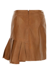 Brown leather skirt -  | High Quality Luxury Handbag Shop