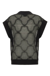 Black cotton sleeveless cardigan -  | High Quality Luxury Handbag Shop
