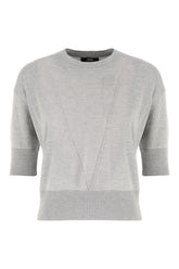 Grey silk blend sweater -  | High Quality Luxury Handbag Shop