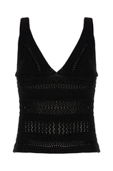 Black cotton top -  | High Quality Luxury Handbag Shop