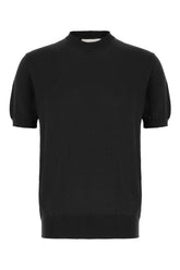 Black cotton blend t-shirt -  | High Quality Luxury Handbag Shop