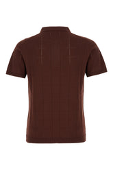 Brown cotton polo shirt -  | High Quality Luxury Handbag Shop