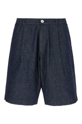 Midnight blue denim bermuda shorts -  | High Quality Luxury Handbag Shop