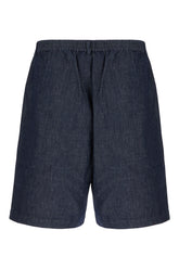 Midnight blue denim bermuda shorts -  | High Quality Luxury Handbag Shop
