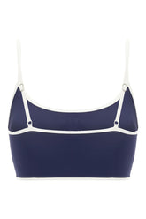 Navy blue stretch nylon bikini top -  | High Quality Luxury Handbag Shop