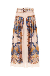 Printed viscose skirt -  | High Quality Luxury Handbag Shop