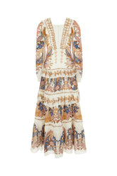 Printed viscose dress -  | High Quality Luxury Handbag Shop