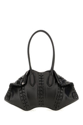 Black leather Manta shoulder bag -  | High Quality Luxury Handbag Shop