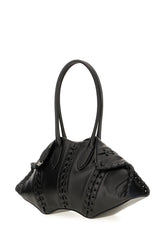 Black leather Manta shoulder bag -  | High Quality Luxury Handbag Shop