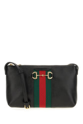 Black leather mini Horsebit Web shoulder bag -  | High Quality Luxury Handbag Shop