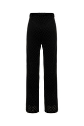 Black stretch velvet pant -  | High Quality Luxury Handbag Shop