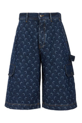 Printed denim bermuda shorts -  | High Quality Luxury Handbag Shop
