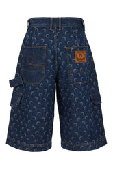 Printed denim bermuda shorts -  | High Quality Luxury Handbag Shop