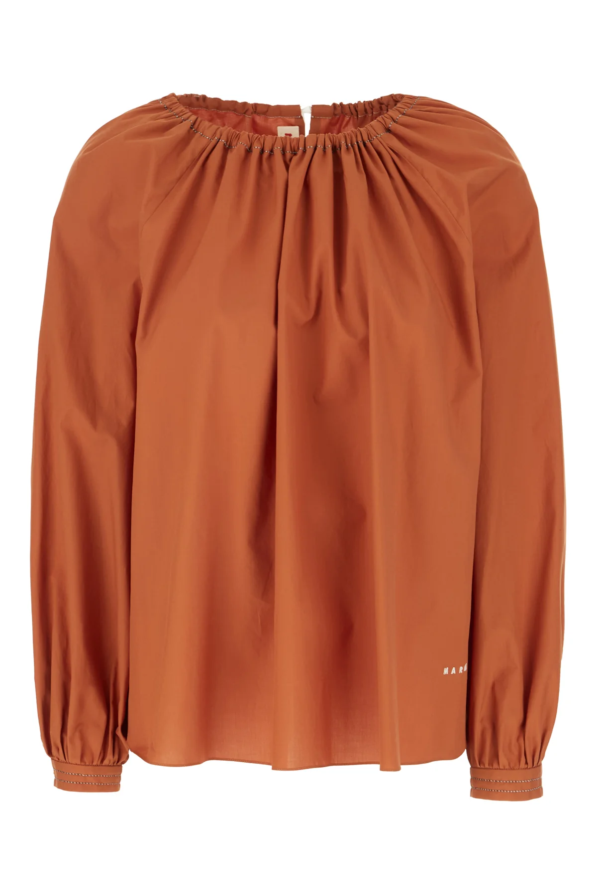 Orange cotton blouse -  | High Quality Luxury Handbag Shop