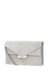 Light grey suede  crossbody bag -  | High Quality Luxury Handbag Shop