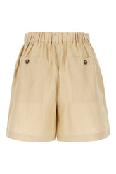 Sand linen shorts -  | High Quality Luxury Handbag Shop