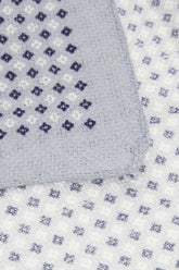 Embroidered linen blend pocket square -  | High Quality Luxury Handbag Shop