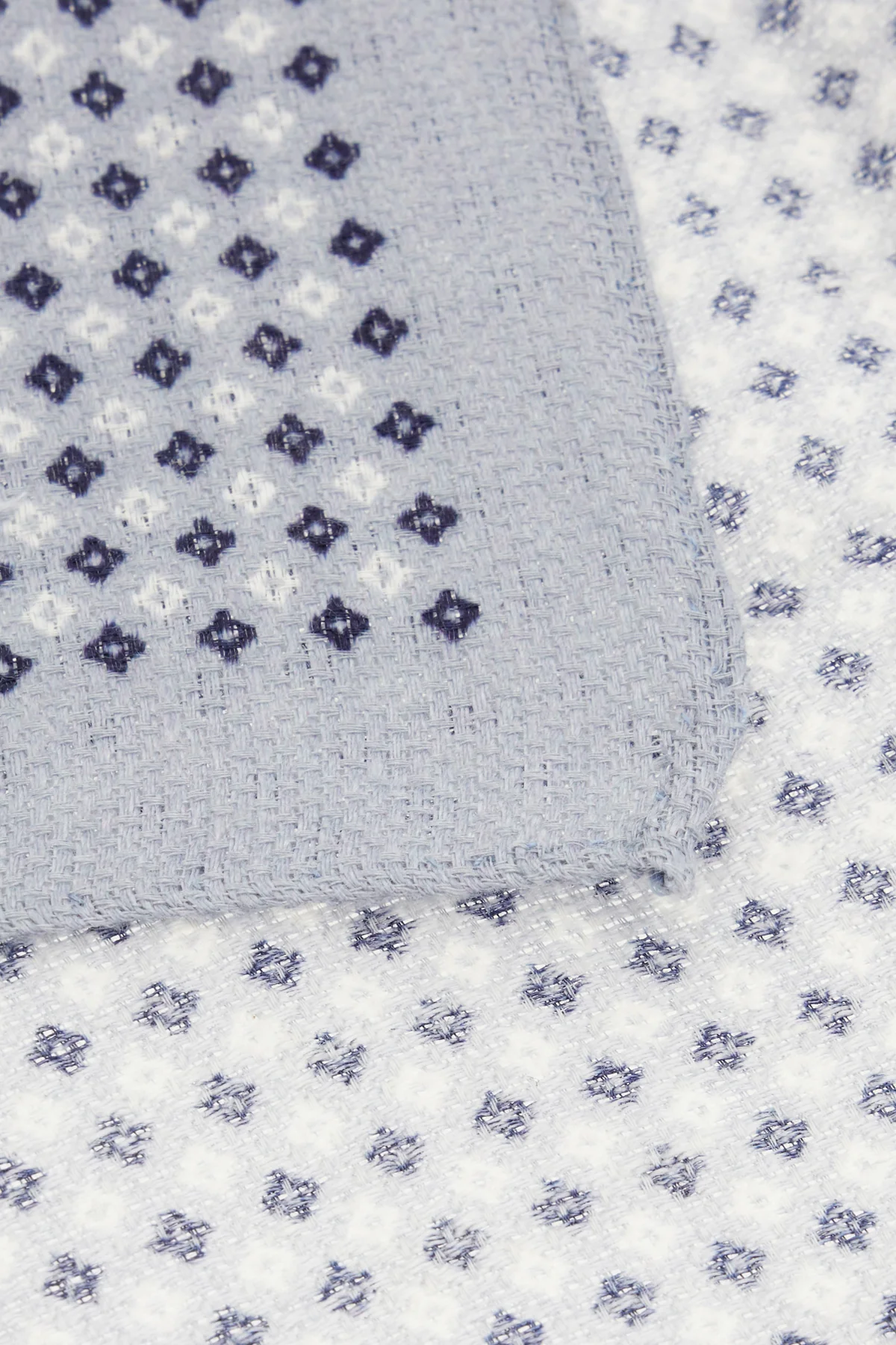 Embroidered linen blend pocket square -  | High Quality Luxury Handbag Shop