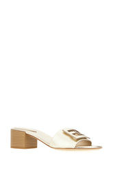 Gold leather Baguette mules -  | High Quality Luxury Handbag Shop