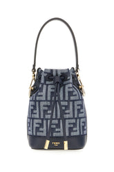 Embellished denim mini Mon Tresor bucket bag -  | High Quality Luxury Handbag Shop