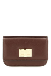 Brown leather card holder -  | High Quality Luxury Handbag Shop
