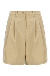 Beige cotton blend bermuda shorts -  | High Quality Luxury Handbag Shop