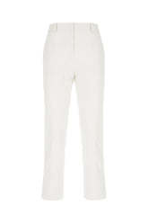 White stretch cotton pants -  | High Quality Luxury Handbag Shop