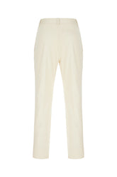 Ivory stretch cotton pants -  | High Quality Luxury Handbag Shop